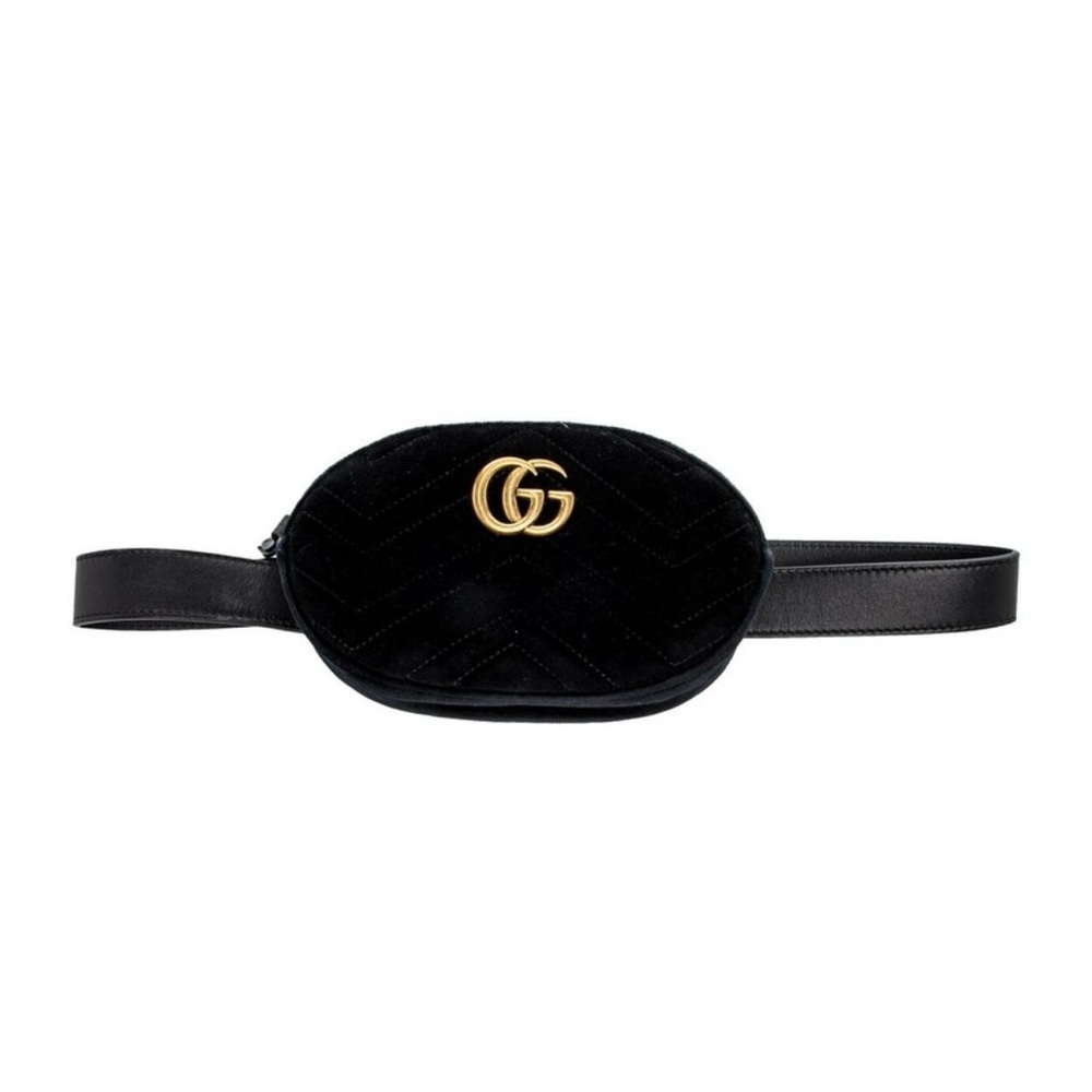 Gucci Black Velvet Belt Bag